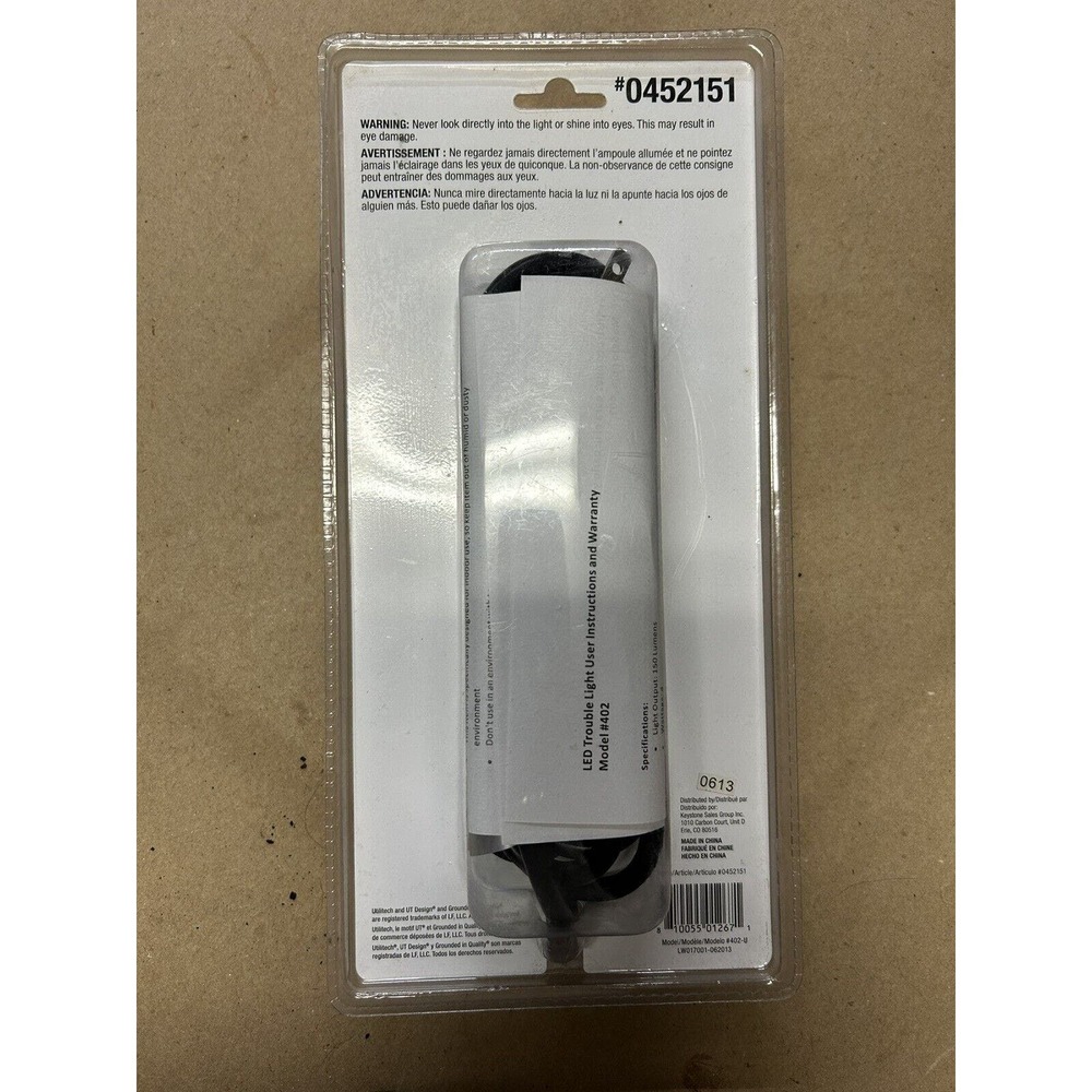 Utilitech Led Trouble SPOT Light Lamp 6 ft cord- 150 lumens carabiner clip NEW - Picture 5 of 5